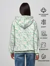 Женское худи / Весенние узоры из листьев