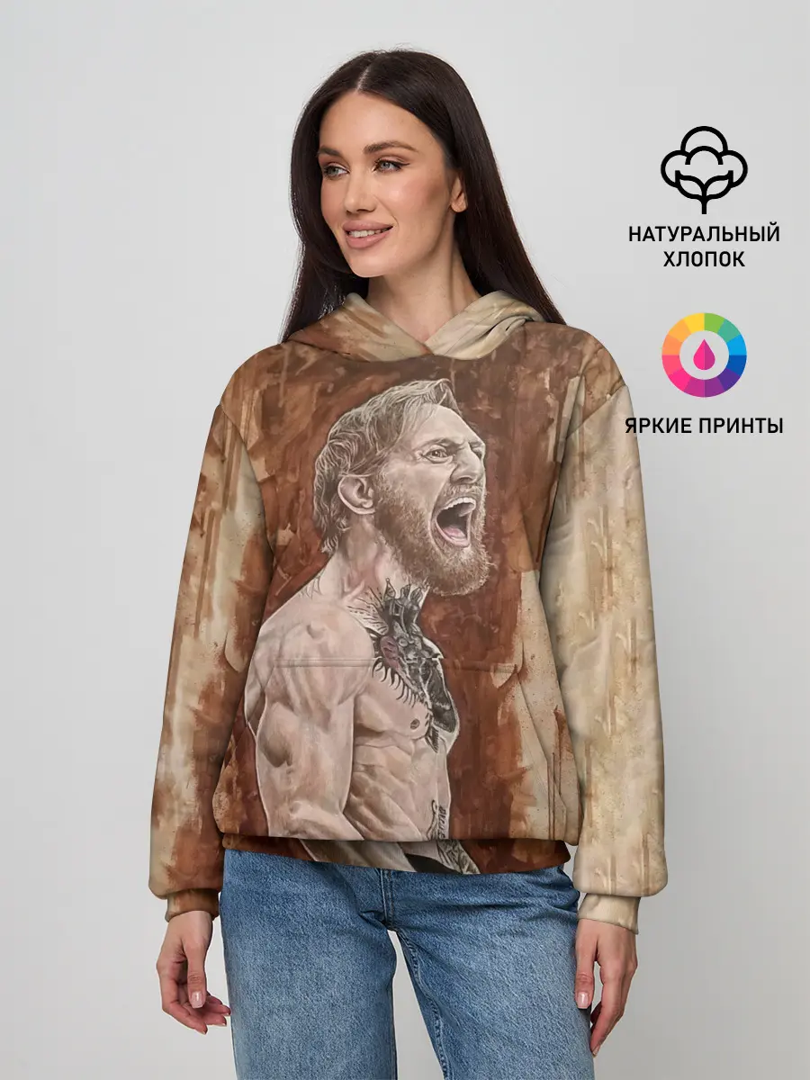 Женское худи / Ярость Конора МакГрегора