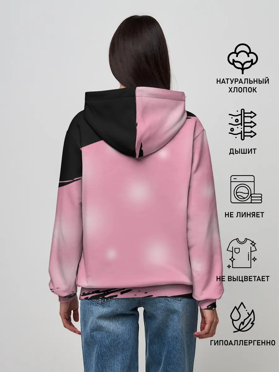 Женское худи / МИЛЫЙ КАЛЬМАР | ТРЕУГОЛЬНИК КВАДРАТ КРУГ