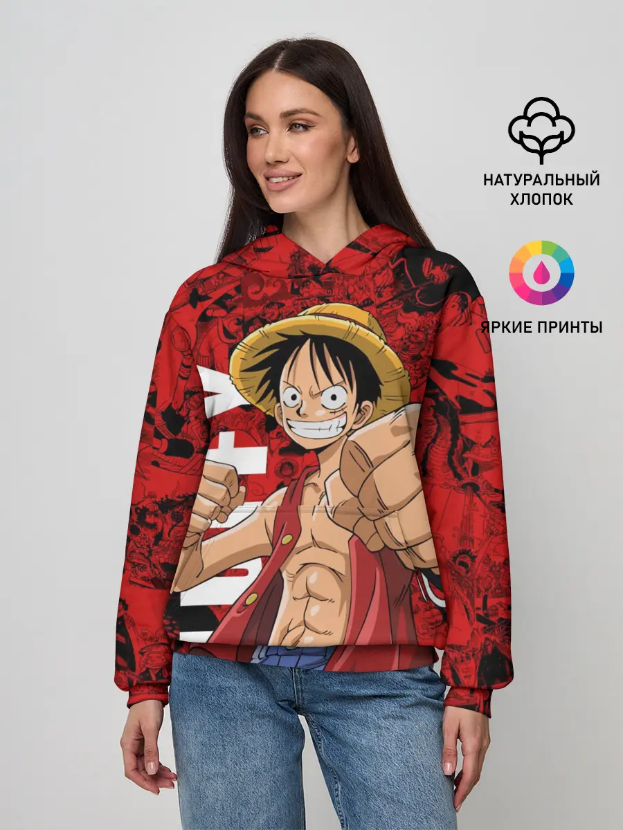 Женское худи / Манки Д. Луффи, One Piece