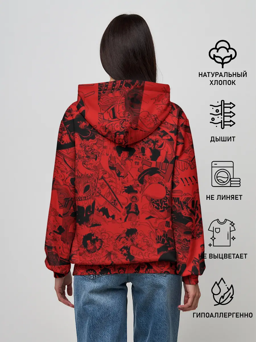 Женское худи / Манки Д. Луффи, One Piece