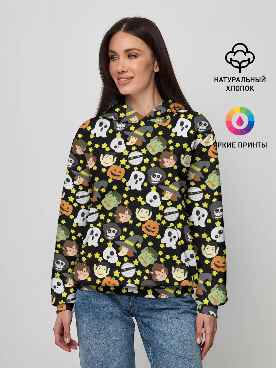 Женское худи / персонажи и хэллоуин