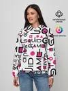 Женское худи / ИГРА В КАЛЬМАРА УЗОР И ПАТТЕРН ЛОГО