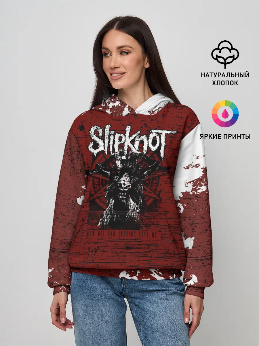 Женское худи / Слипкнот Гранж | Slipknot Rock Goat
