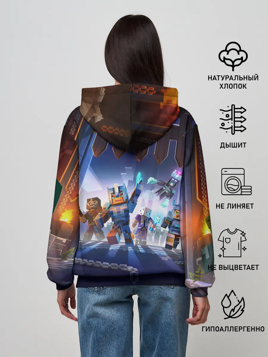 Женское худи / MINECRAFT АРМИЯ КРИПЕРОВ