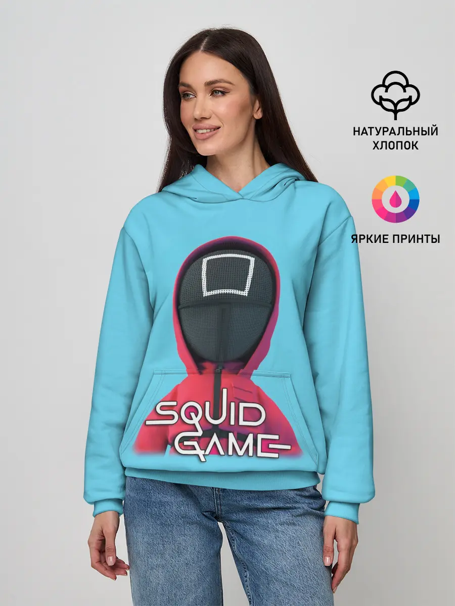 Женское худи / Squid game квадрат - Игра в кальмара