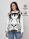 Женское худи / Водяной голубоглазый тигр