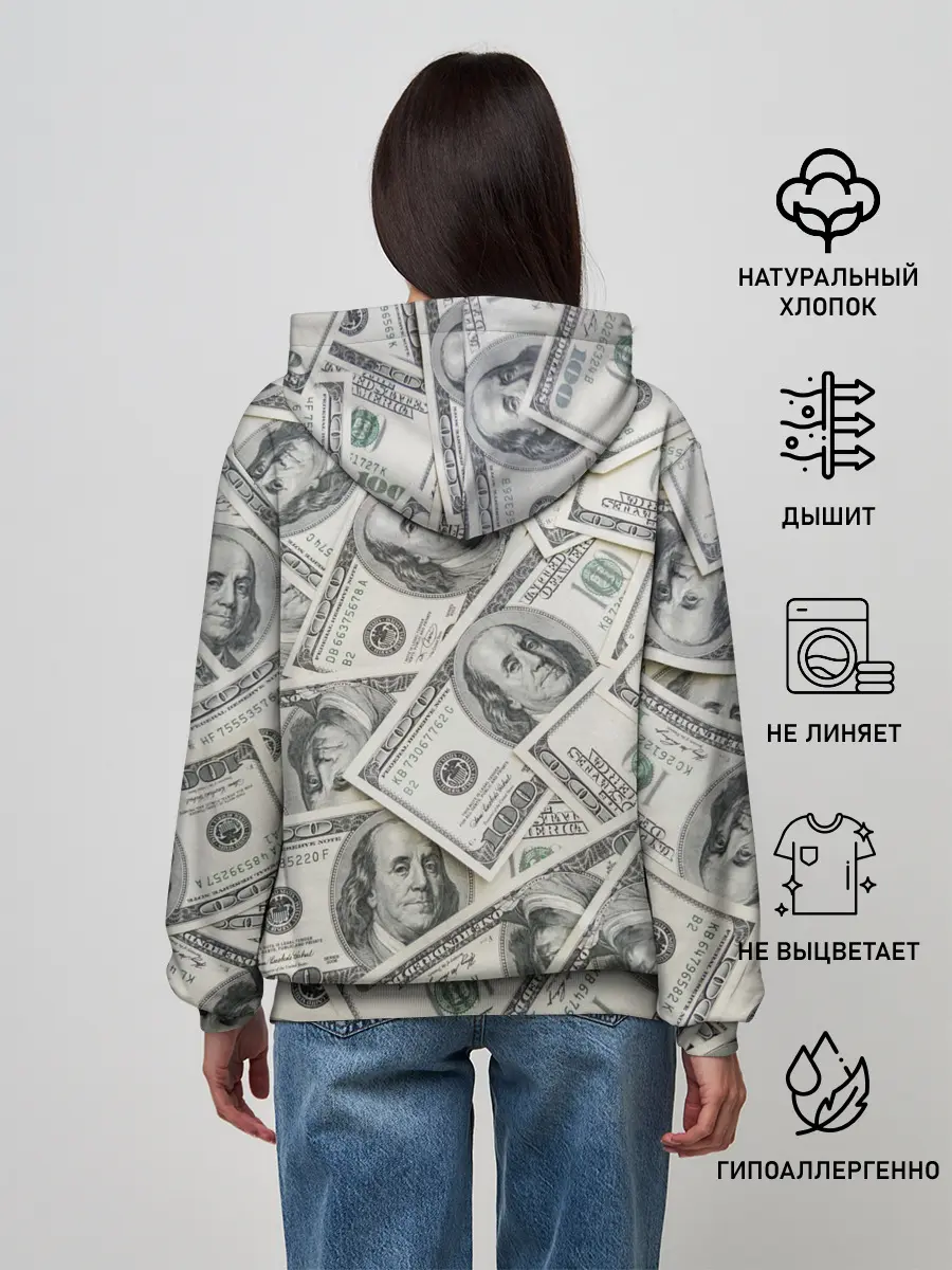 Женское худи / dollars money