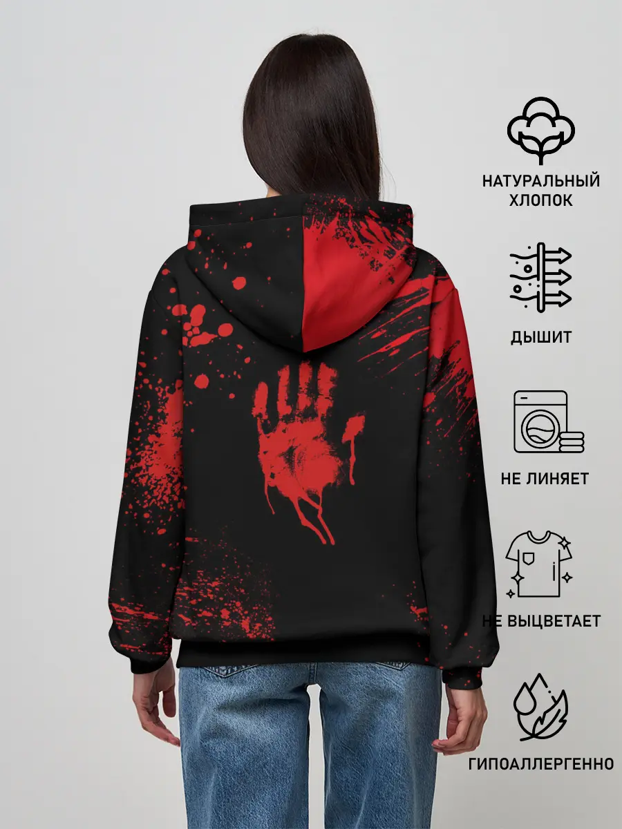 Женское худи / ГОРЯЧАЯ ОХРАНА | КРУГ ТРЕУГОЛЬНИК КВАДРАТ