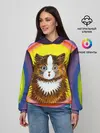 Женское худи / Радужный кот Луиса Уэйна
