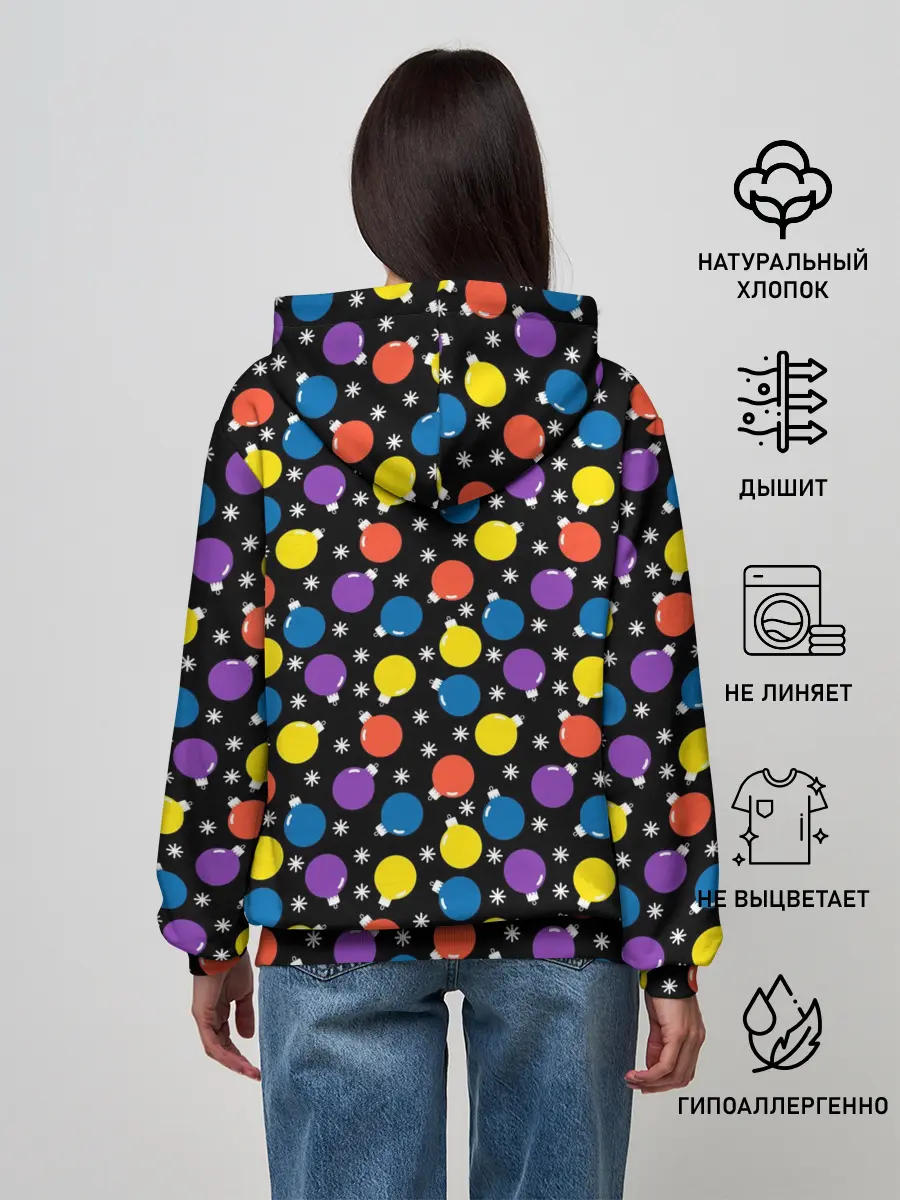 Женское худи / Новогодние Лампочки