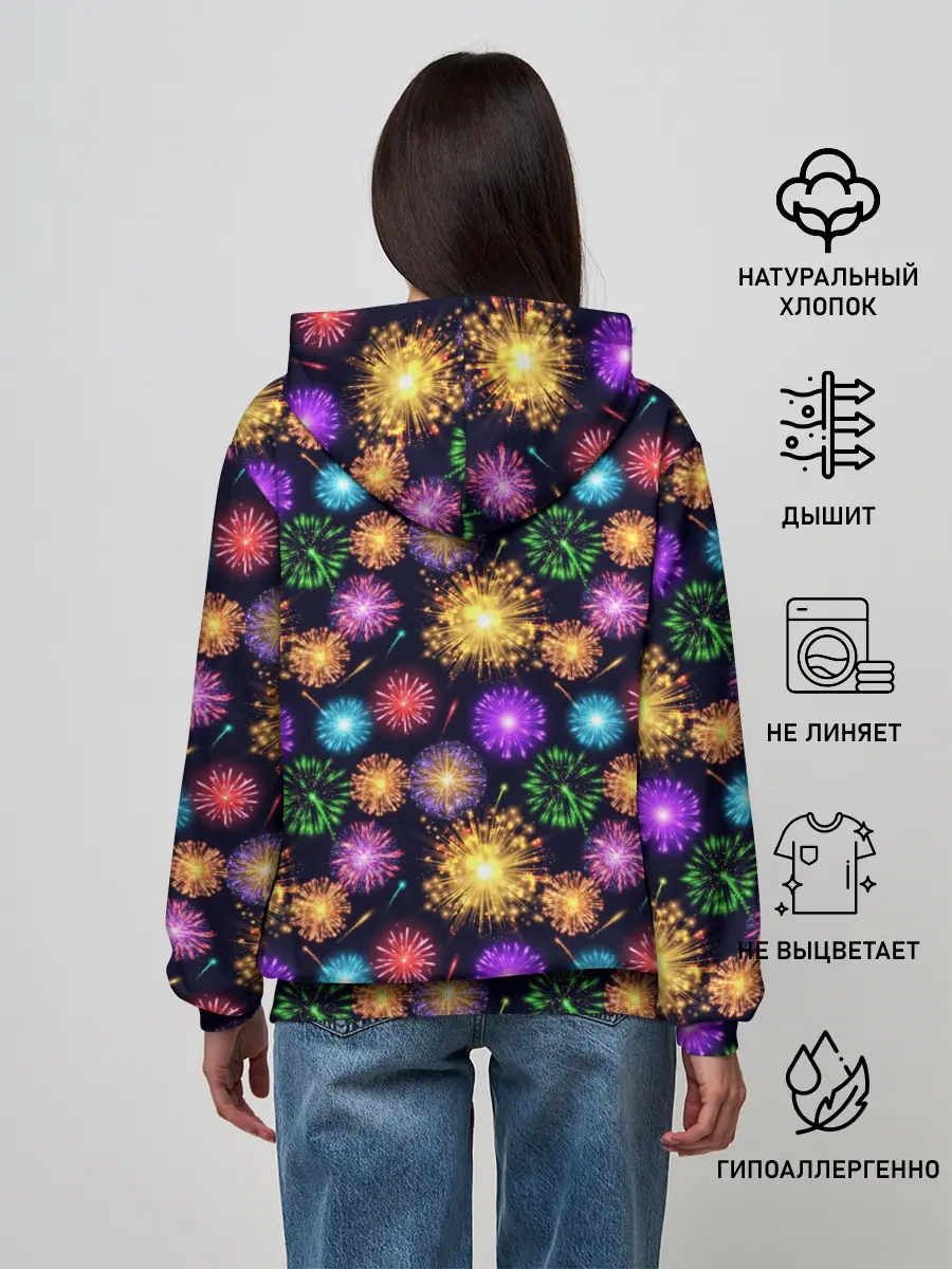 Женское худи / Праздничный Фейерверк