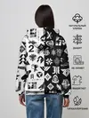 Женское худи / DESTINY LOGOBOMBING ЧЁРНО БЕЛОЕ