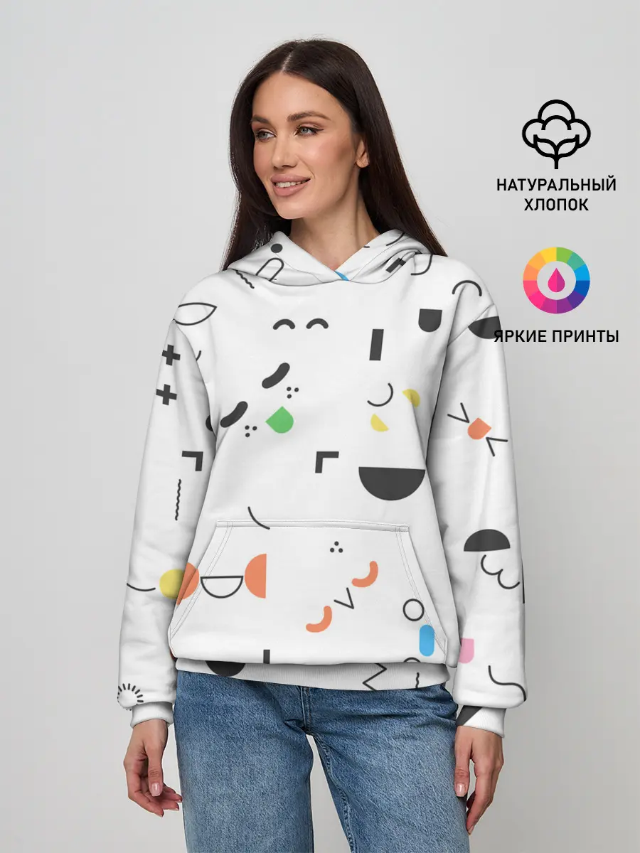 Женское худи / TOCA BOCA УЗОР ФОН