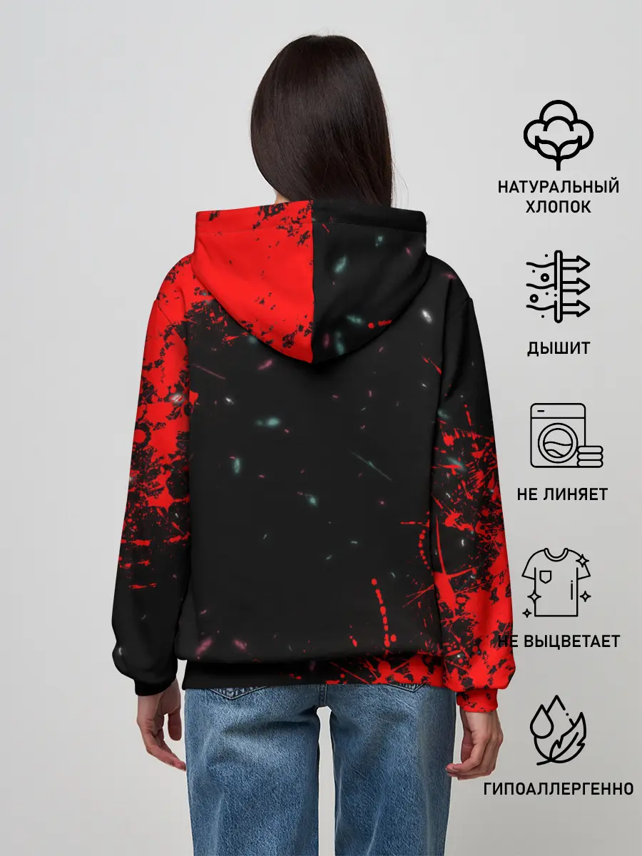Женское худи / Игра в кальмара брызги крови