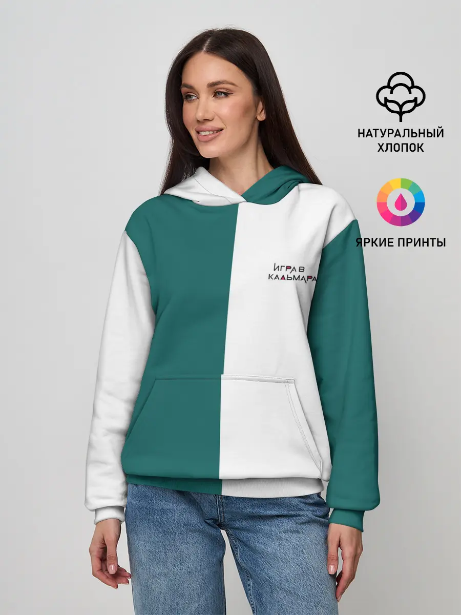 Женское худи / ИГРА В КАЛЬМАРА | РУС ЛОГО