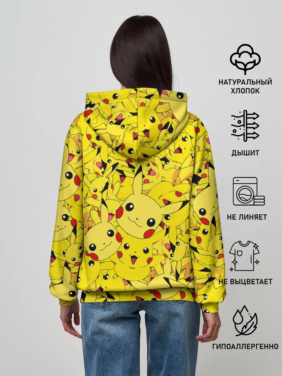 Женское худи / ПИКАЧУ ПОКЕМОН PIKA PIKA