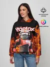 Женское худи / ROBLOX FIRE | РОБЛОКС ОГОНЬ | ПОЖАРНЫЙ