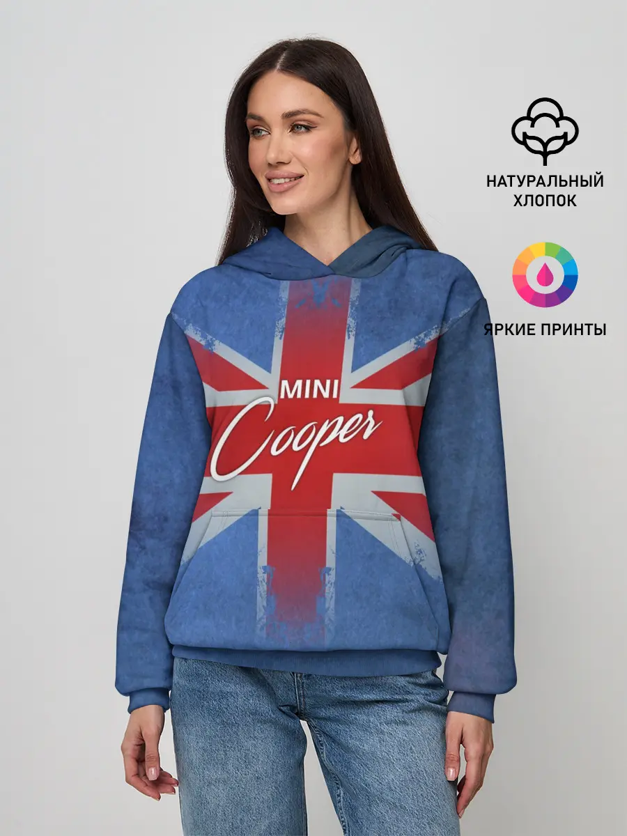 Женское худи / Mini cooper Великобритания