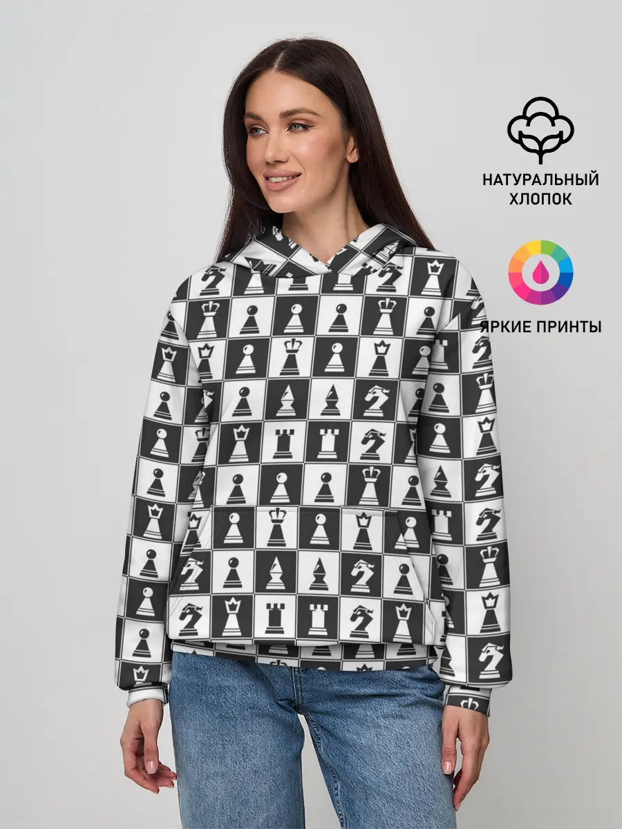 Женское худи / Шахматы