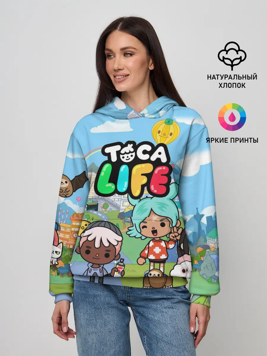 Женское худи / Toca Boca | Тока бока Рита, Зик, Нари, Леон