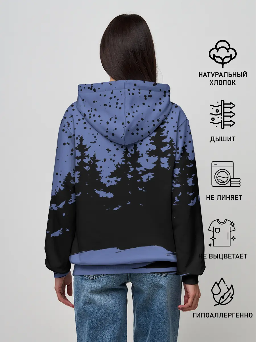 Женское худи / Снеговик на Хэллоуин