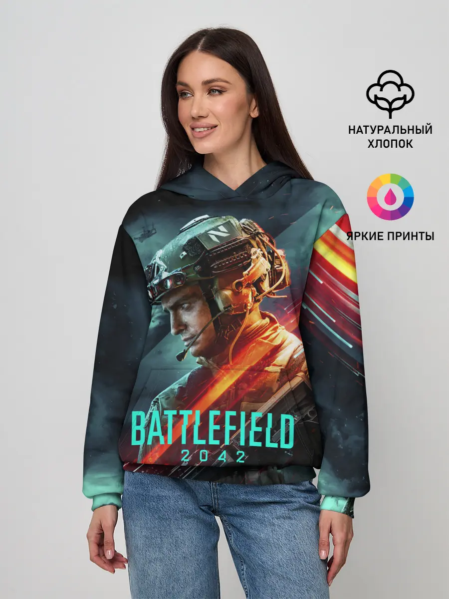 Женское худи / Battlefield 2042 game art