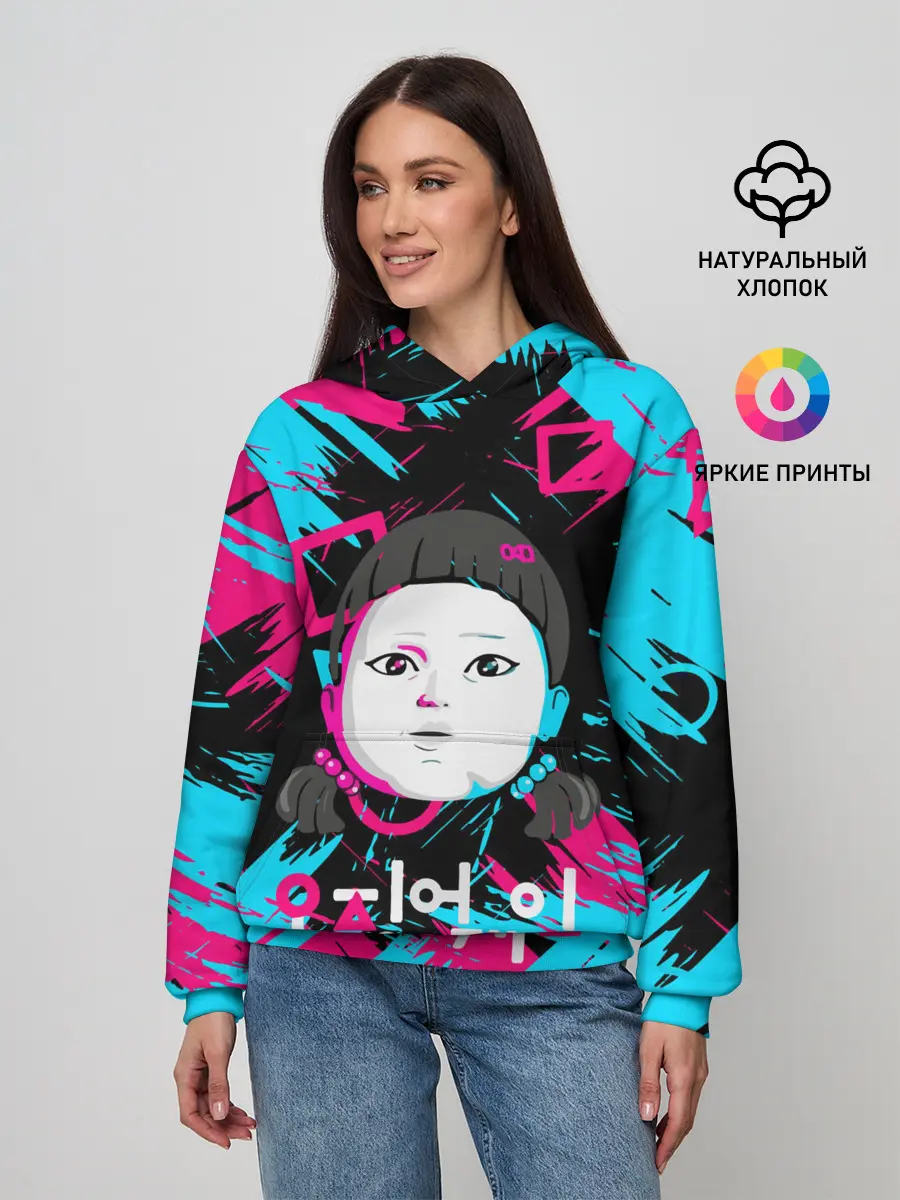 Женское худи / SQUID GAME | ИГРА В КАЛЬМАРА | DOLL,