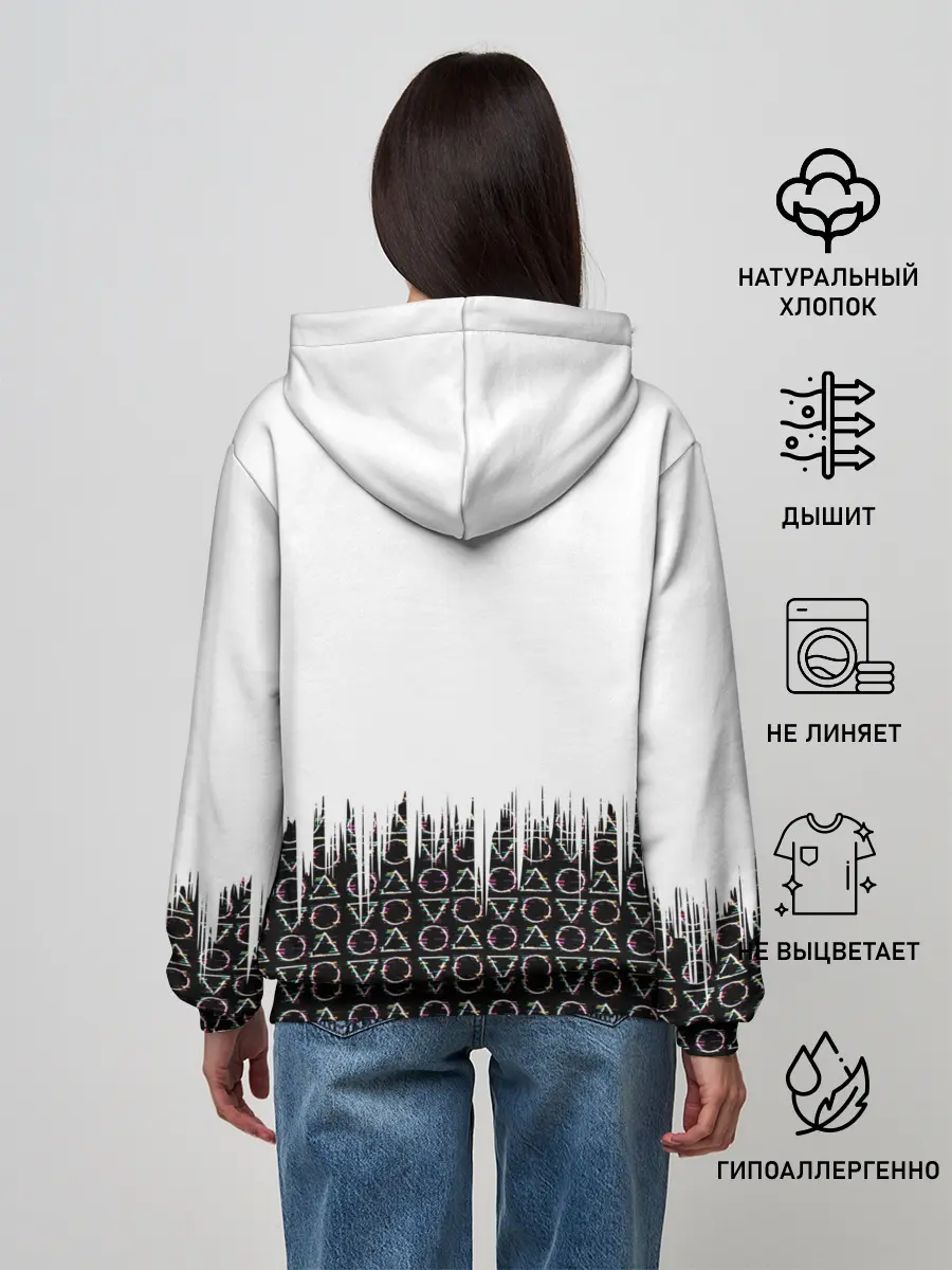 Женское худи / Игра в кальмара фигуры,