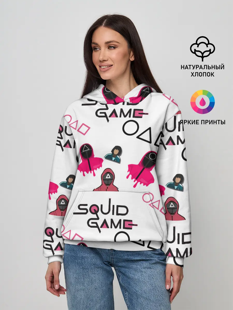 Женское худи / игра в кальмара злодеи