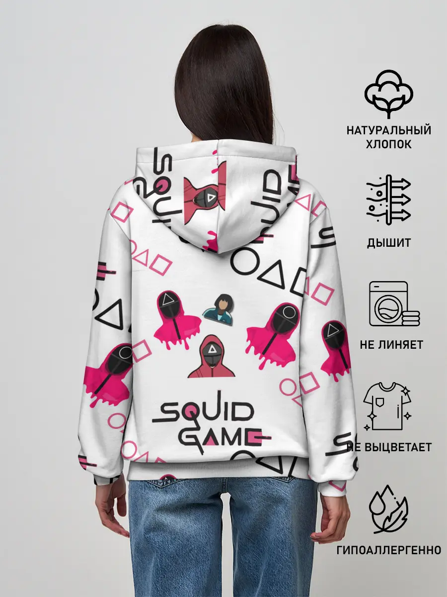 Женское худи / игра в кальмара злодеи