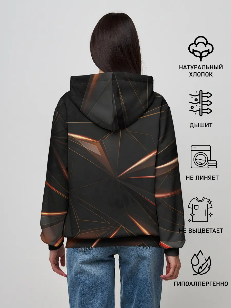 Женское худи / Геометрическая абстракция.