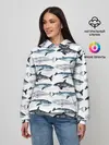 Женское худи / принт с китами