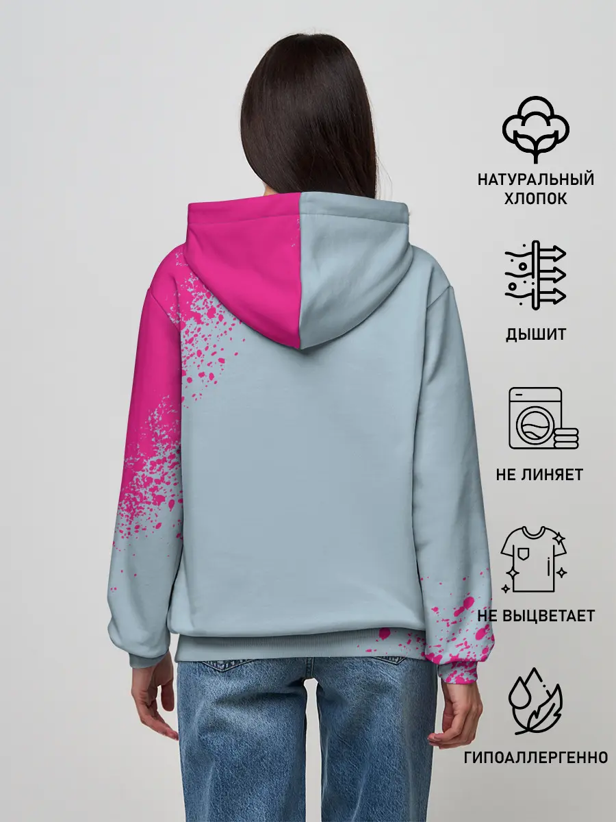 Женское худи / 067 | Розовые брызги