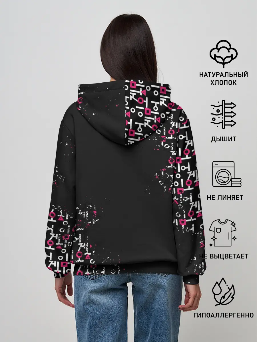 Женское худи / ИГРА В КАЛЬМАРА | SQUID GAME СТРАЖ