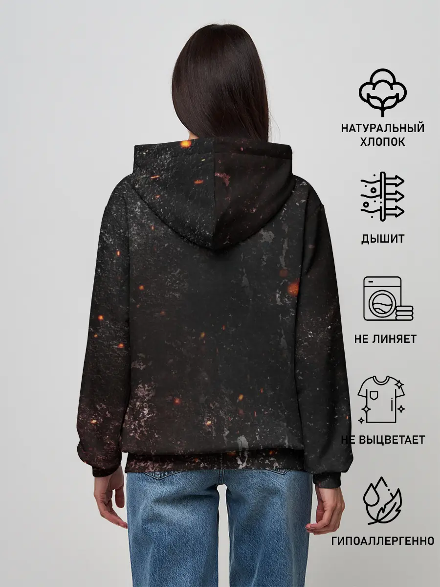 Женское худи / BERSERK LOGO GRUNGE RED