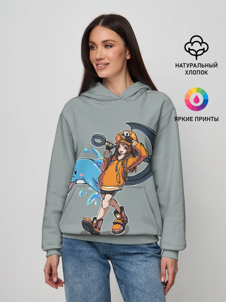 Женское худи / May whith dolphin