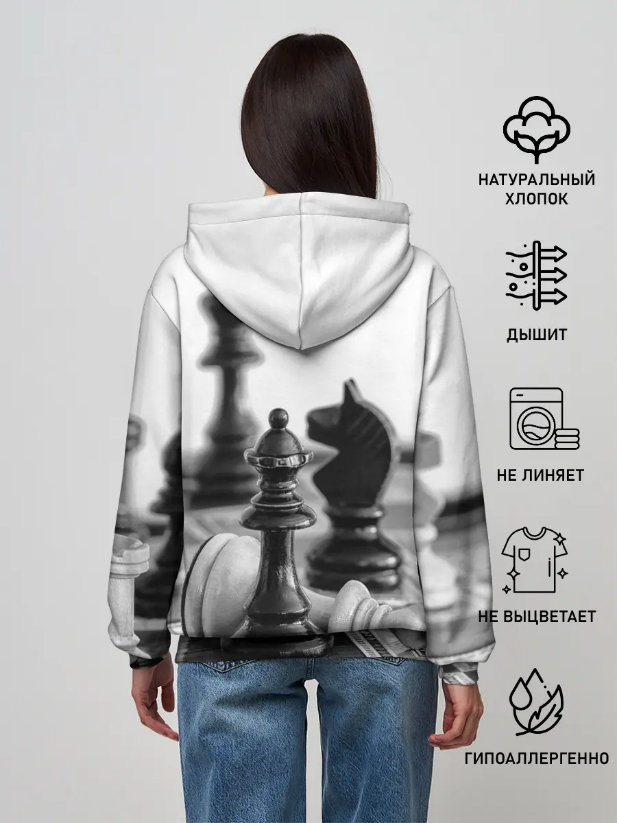 Женское худи / Шах и мат Шахматы