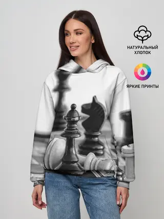 Женское худи / Шах и мат Шахматы