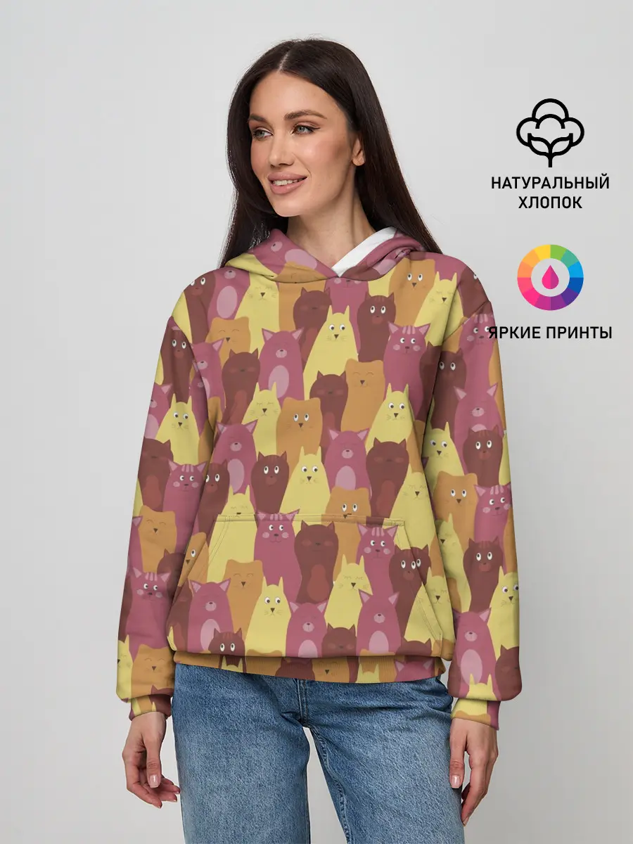 Женское худи / BEAUTIFUL CATS