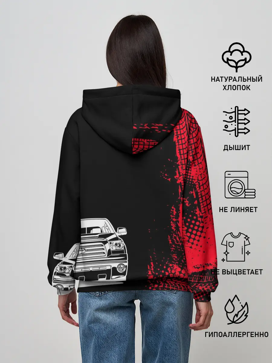 Женское худи / Тойота | Красные следы