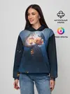 Женское худи / ТЫКВИННЫЙ МОНСТР В ТУМАНЕ / ХЕЛЛОУИН