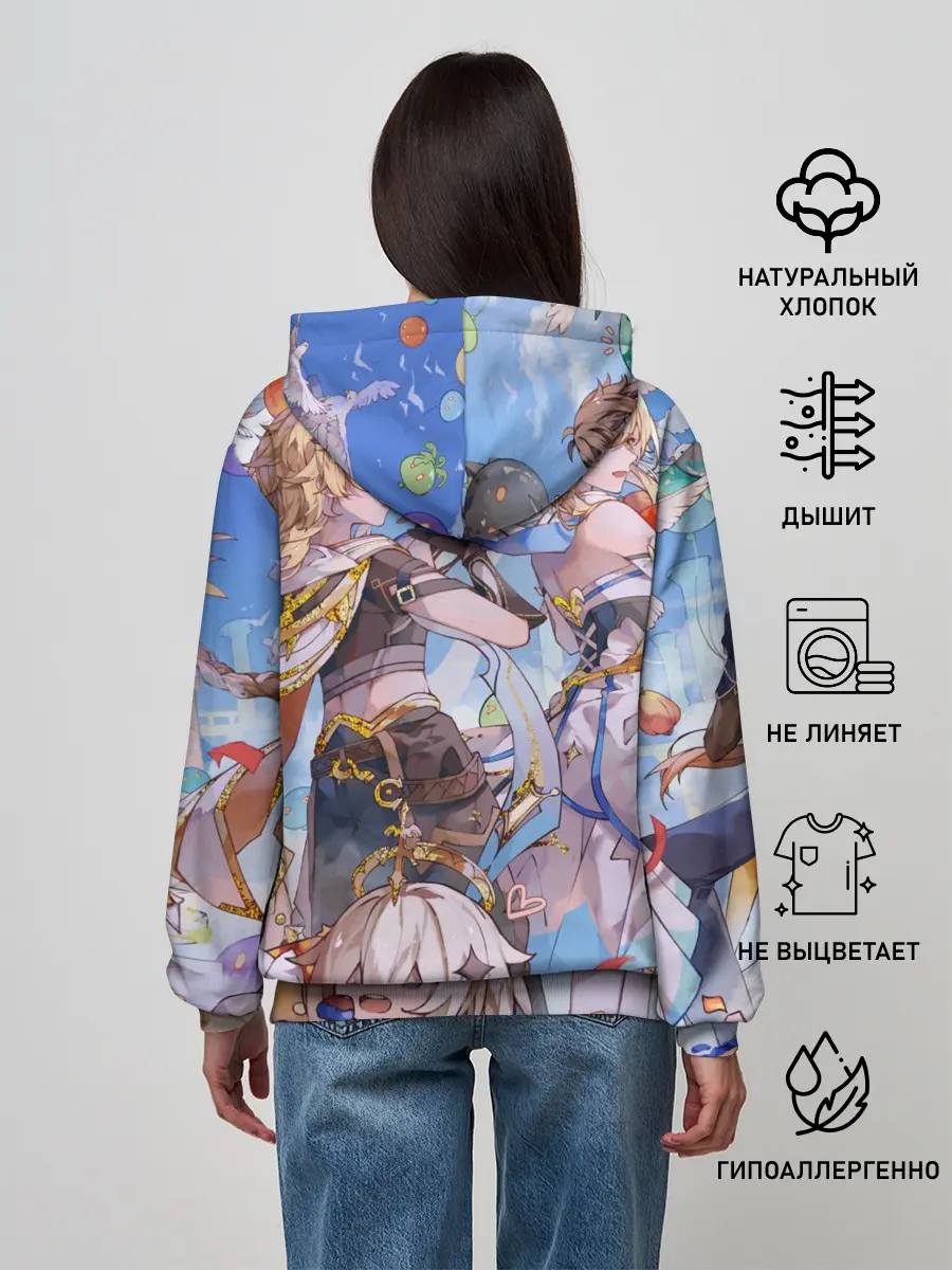 Женское худи / Genshin impact день рождение