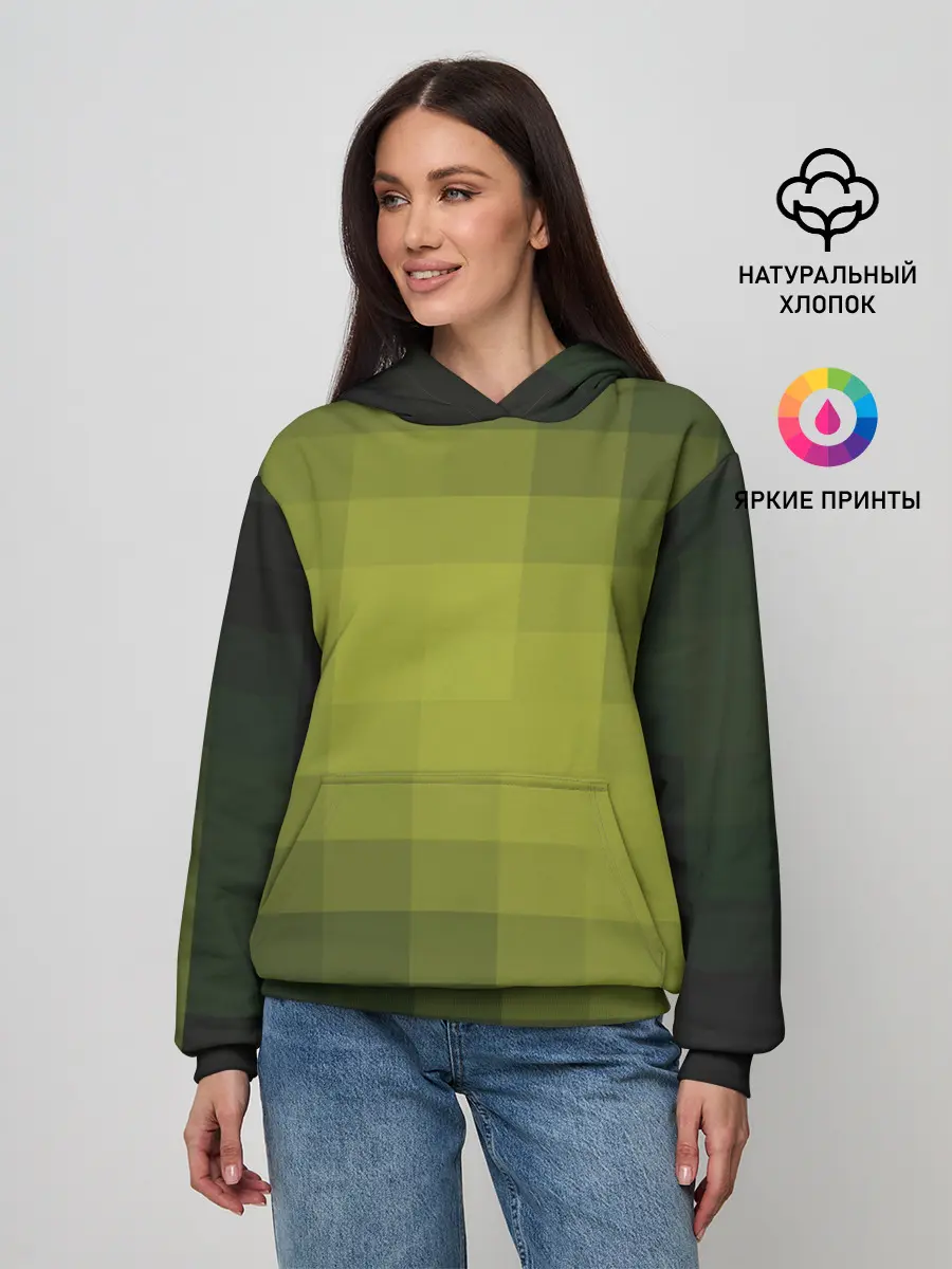 Женское худи / Милитари мозаика