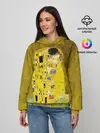Женское худи / Влюблённые поцелуй художник Климт