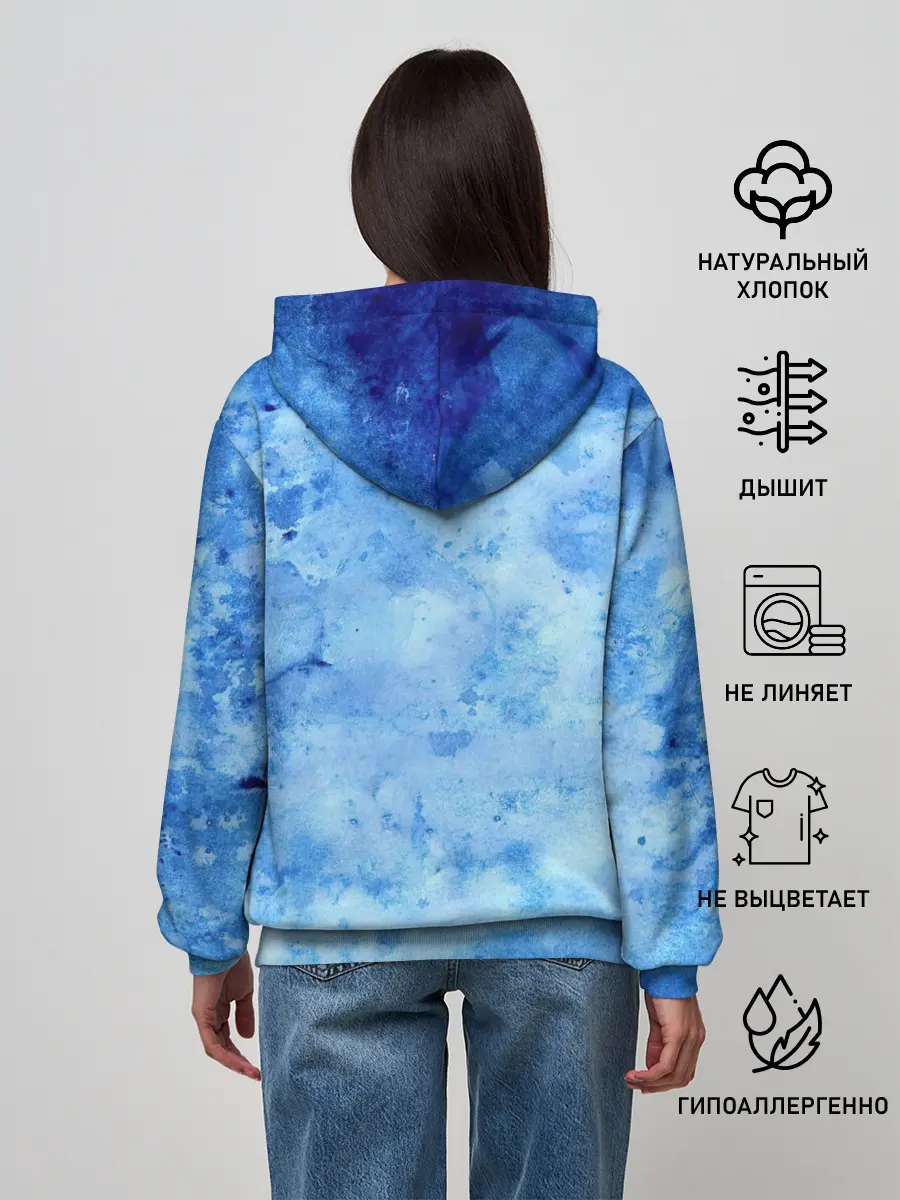Женское худи / Красочная синева