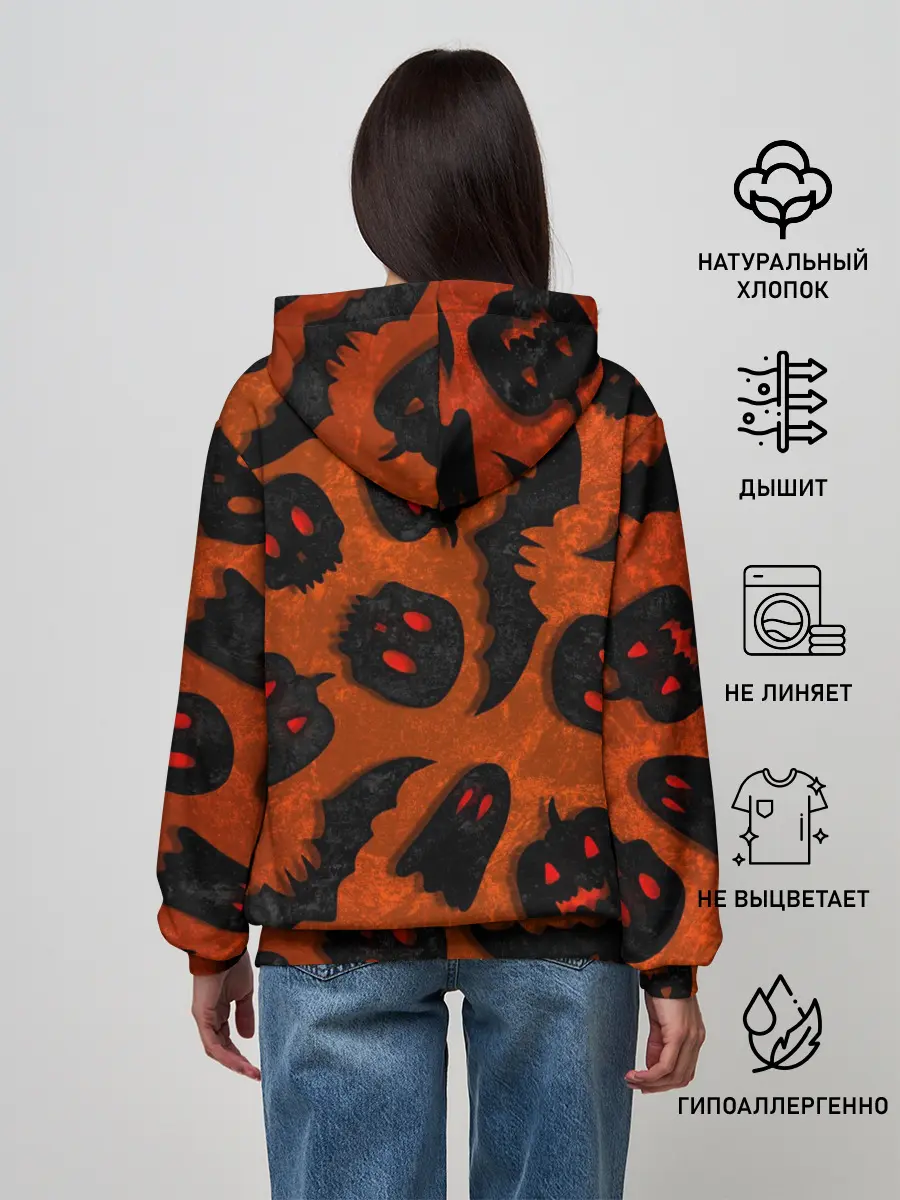 Женское худи / Halloween print