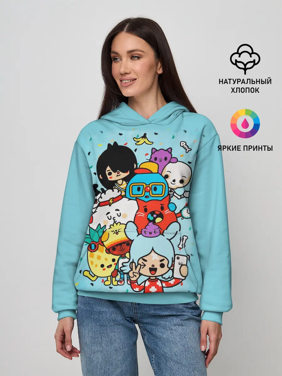 Женское худи / Toca Boca | Тока бока персонажи из игры
