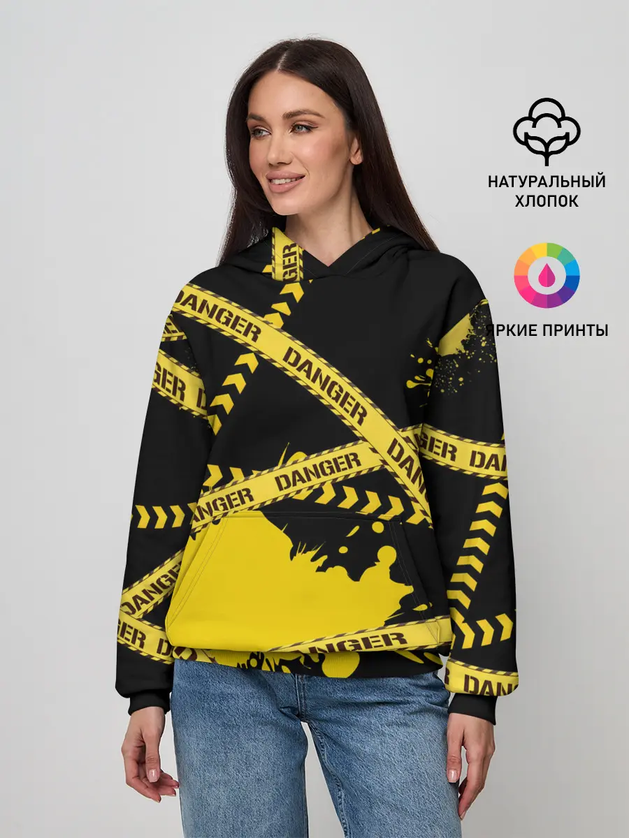 Женское худи / Лента DANGER