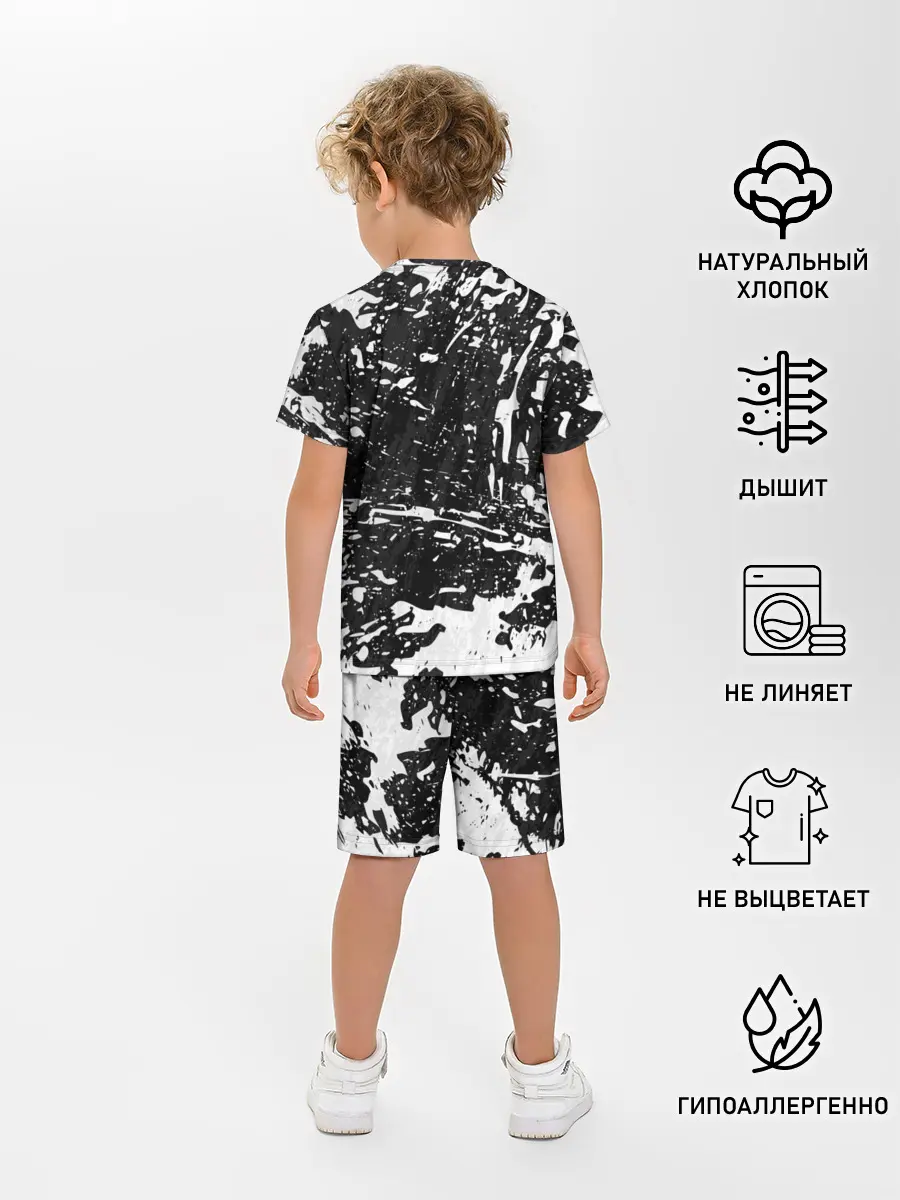 Детская пижама с шортами / BERSERK лого чб